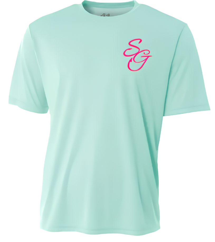 SaltyGrown Kids'/Girls Raised by the Tide Short Sleeve Performance Shirt SaltyGrown