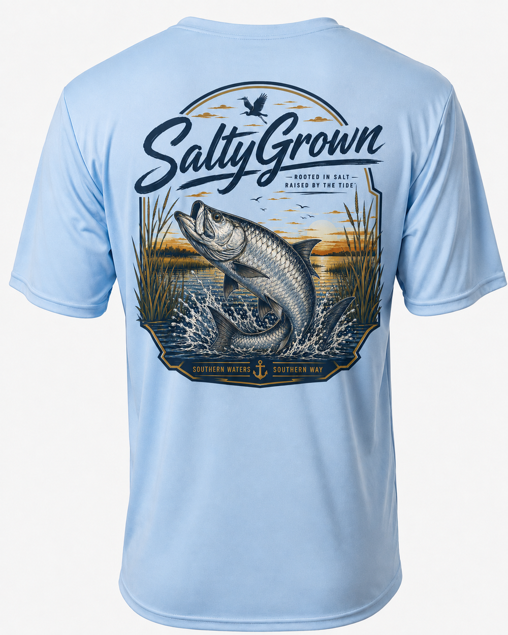 SaltyGrown Men's Tarpon Short Sleeve Performance Shirt SaltyGrown