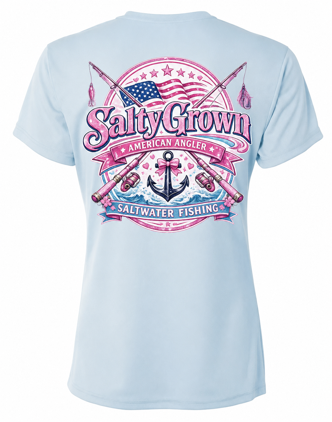 SaltyGrown Women's USA Short Sleeve Performance Shirt SaltyGrown