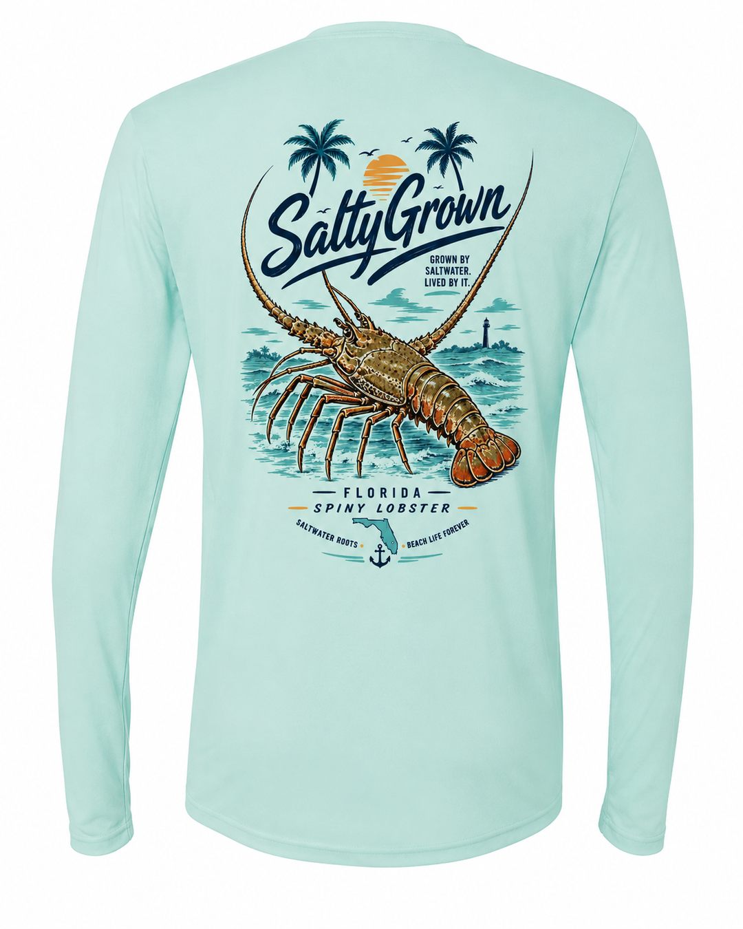 SaltyGrown Women's Lobster Long Sleeve Performance Shirt SaltyGrown