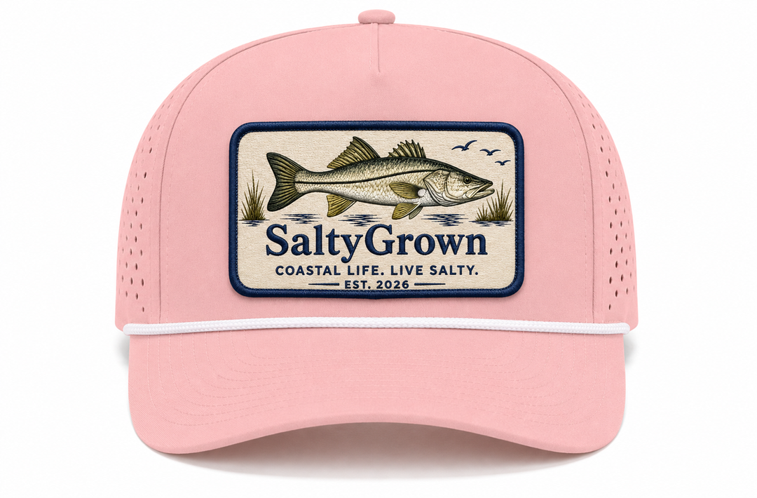 Pink Rope 5 Panel Quick Dry Snapback Cap