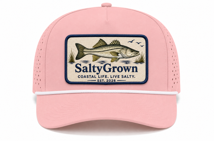 Pink Rope 5 Panel Quick Dry Snapback Cap