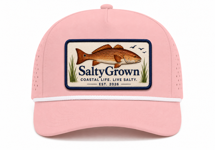 Pink Rope 5 Panel Quick Dry Snapback Cap