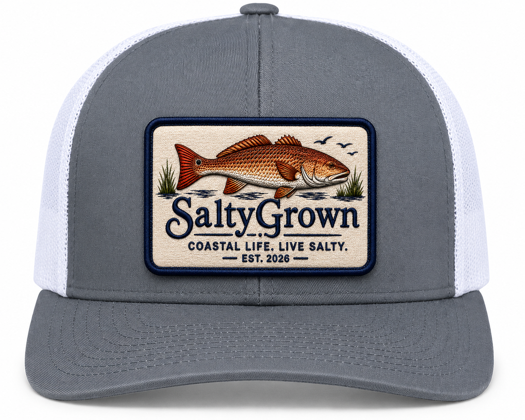 SaltyGrown Redfish Patch Eco-Revive® Trucker Snapback Cap