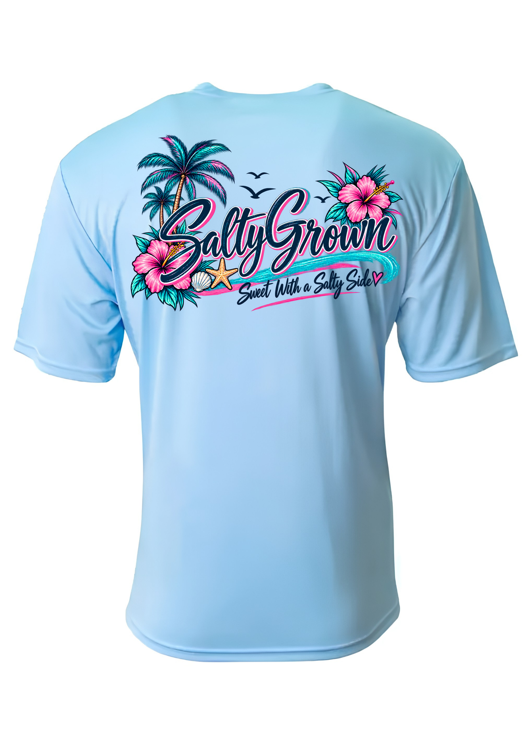 SaltyGrown Kids'/Girls Salty Side Short Sleeve Performance Shirt SaltyGrown
