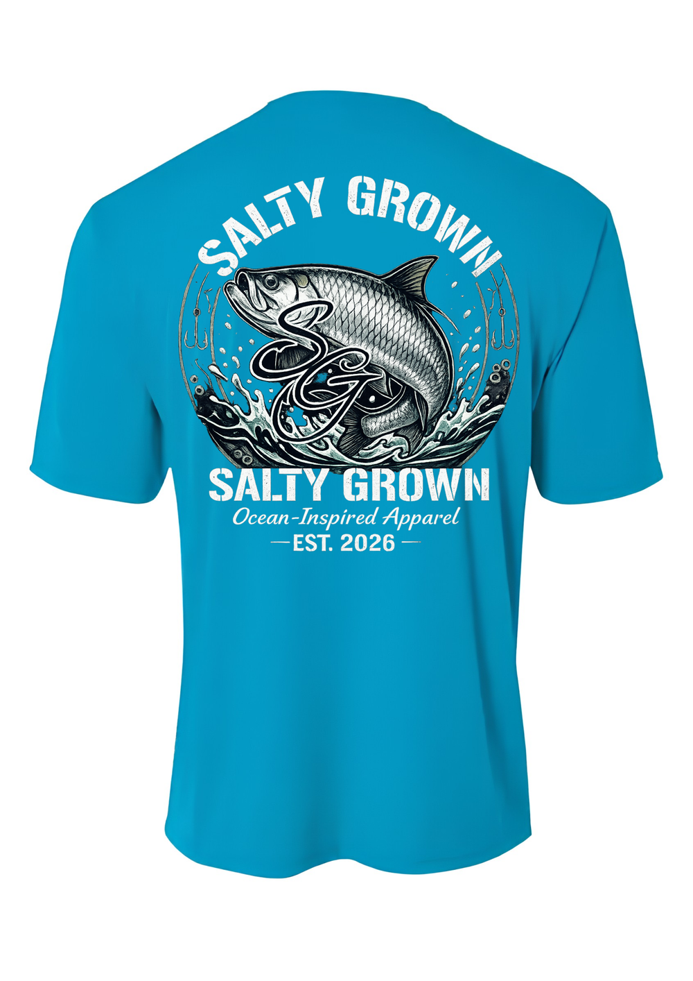 SaltyGrown Kids' Tarpon Short Sleeve Performance Shirt SaltyGrown