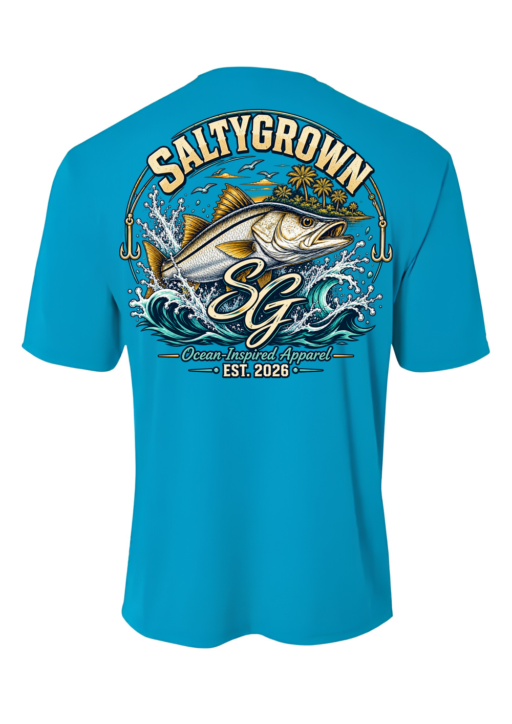 SaltyGrown Kids' Snook Short Sleeve Performance Shirt SaltyGrown