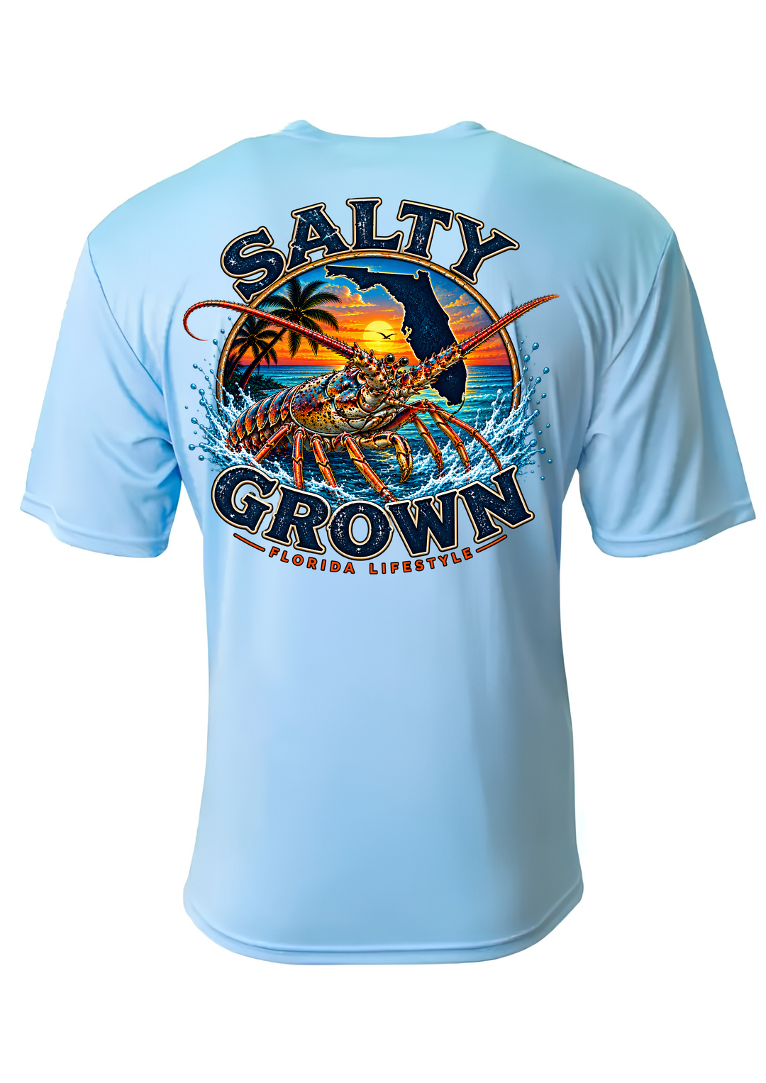 SaltyGrown Kids' Florida Lobster Short Sleeve Performance Shirt SaltyGrown