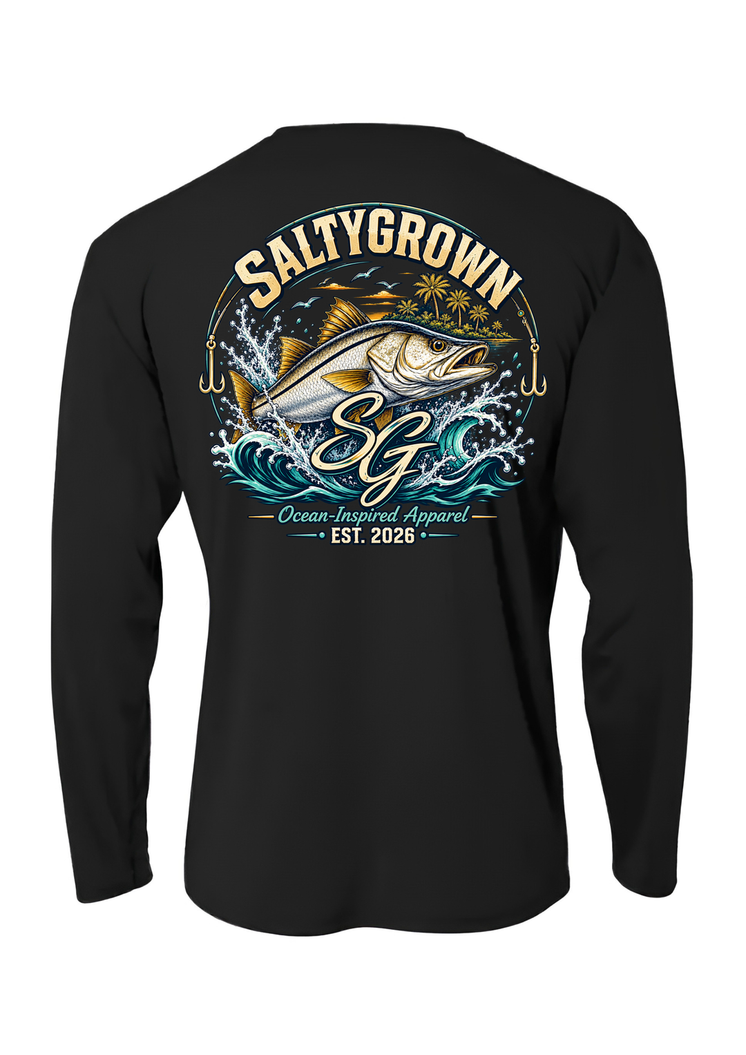 SaltyGrown Men's Snook Long Sleeve Performance Shirt SaltyGrown