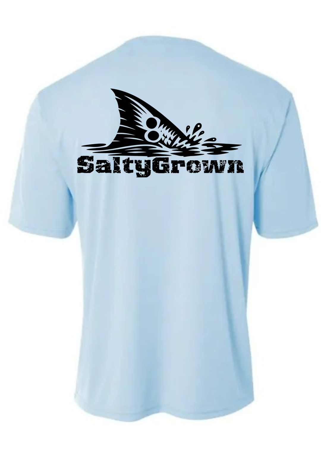 SaltyGrown Men's Redfish Tail Short Sleeve Performance Shirt SaltyGrown