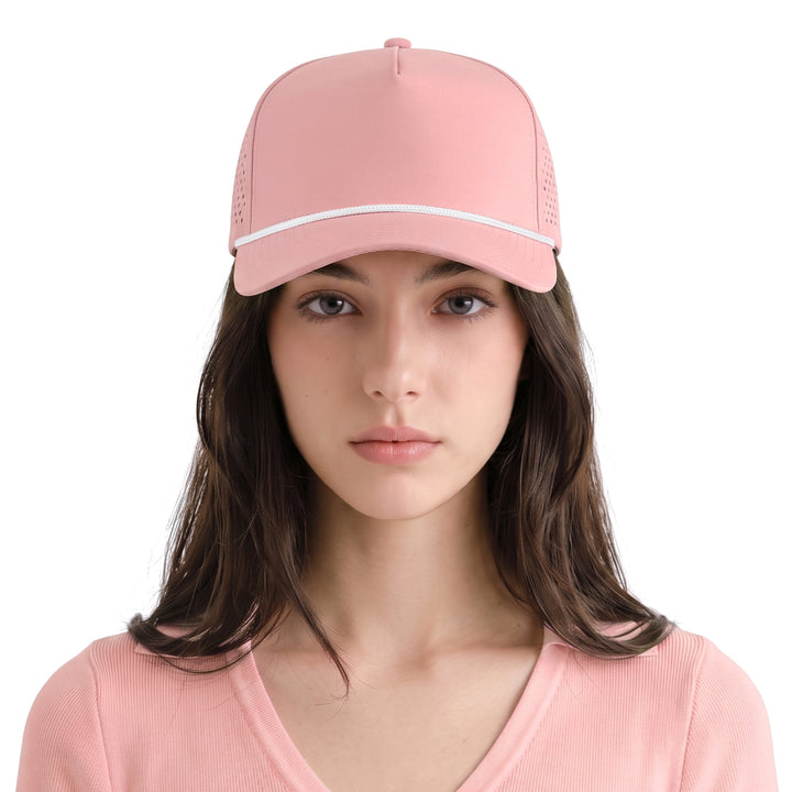 Pink Rope 5 Panel Quick Dry Snapback Cap