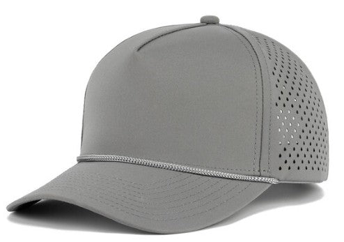 Grey Rope 5 Panel Quick Dry Snapback Cap