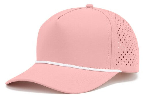 Pink Rope 5 Panel Quick Dry Snapback Cap
