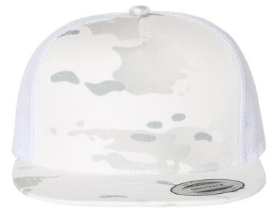 Alpine Camo 5 Panel High-Profile Flat Bill Snapback